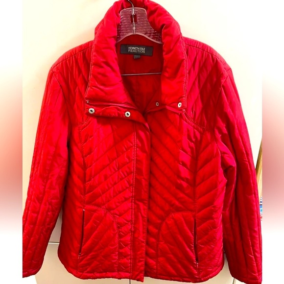 Woman’s Kenneth cole reaction Down Jacket/ Coat  Size XL Red - Picture 1 of 11